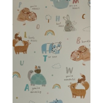 Tecido Raincoat - Alfabeto dos Animais