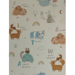 Tecido Raincoat - Alfabeto...