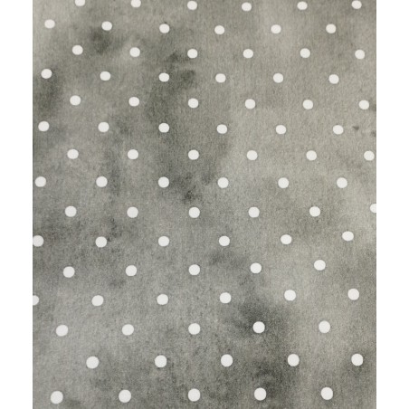 Tecido Bolas Fundo Cinza Manchado