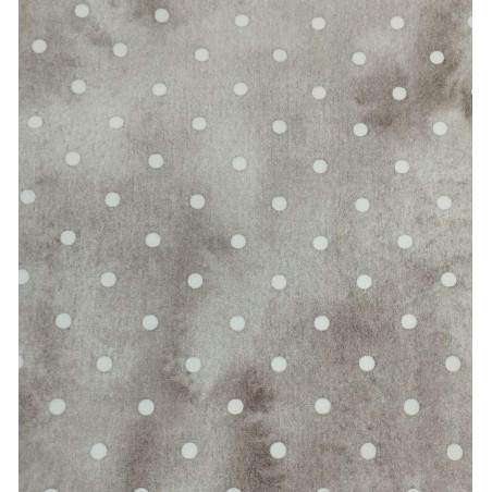 Tecido Bolas Fundo Cinza Claro Manchado