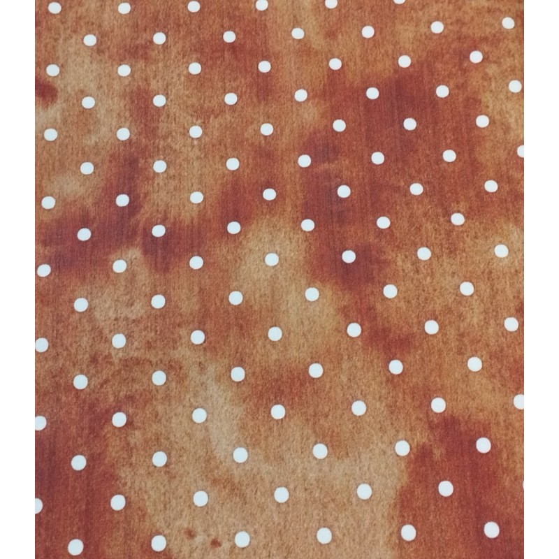 Tecido De Bolas Fundo Ferrugem Manchado