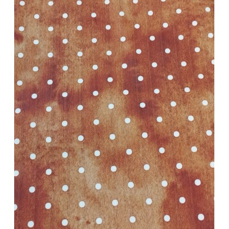 Tecido De Bolas Fundo Ferrugem Manchado