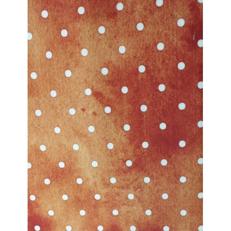 Tecido de Bolas Fundo Laranja Manchado