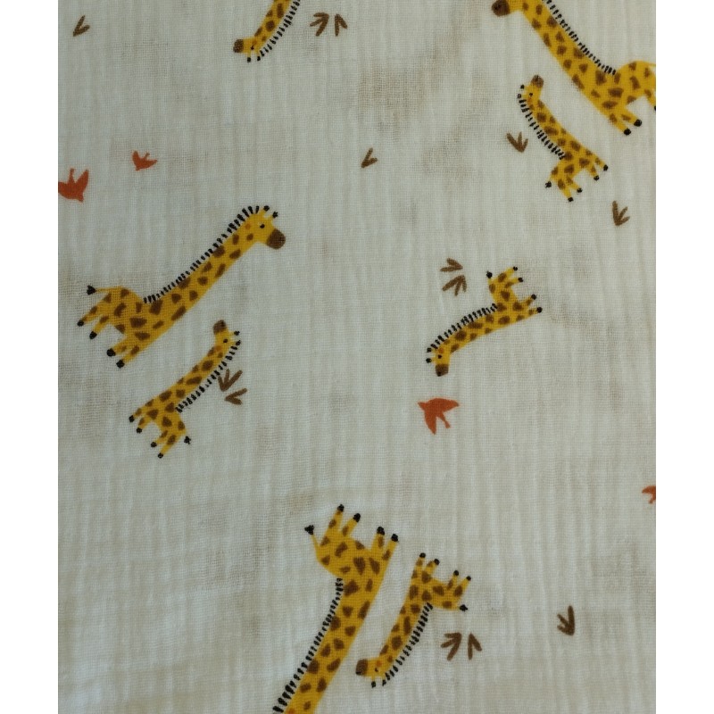 Musseline Girafas Fundo Branco