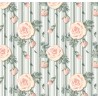 Digital Rosas fundo verde