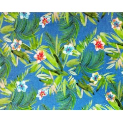 Plastificado Floral fundo azul