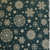 Flocos de neve fundo verde