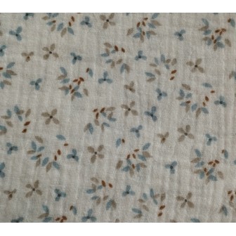 Musseline flores azuis