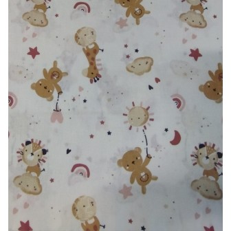 Baby Animais Rosa - Branco
