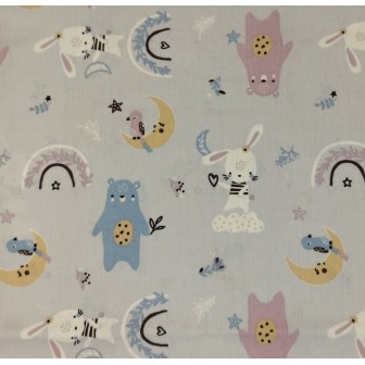 Bunny and Bear- Fundo lilás