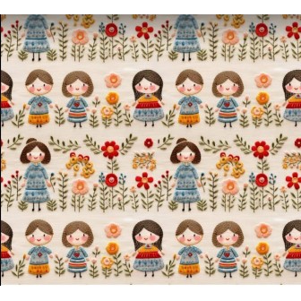 Fabricart- Meninas Bordadas 2