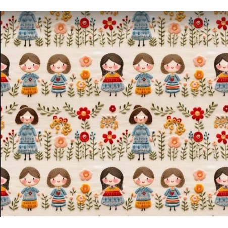 Fabricart- Meninas Bordadas 2